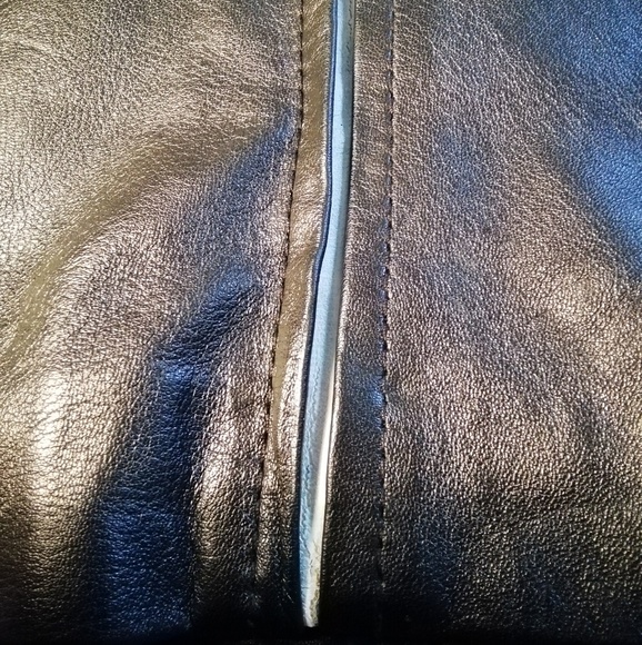 San Francisco black genuine leather jacket size M - Picture 7 of 7